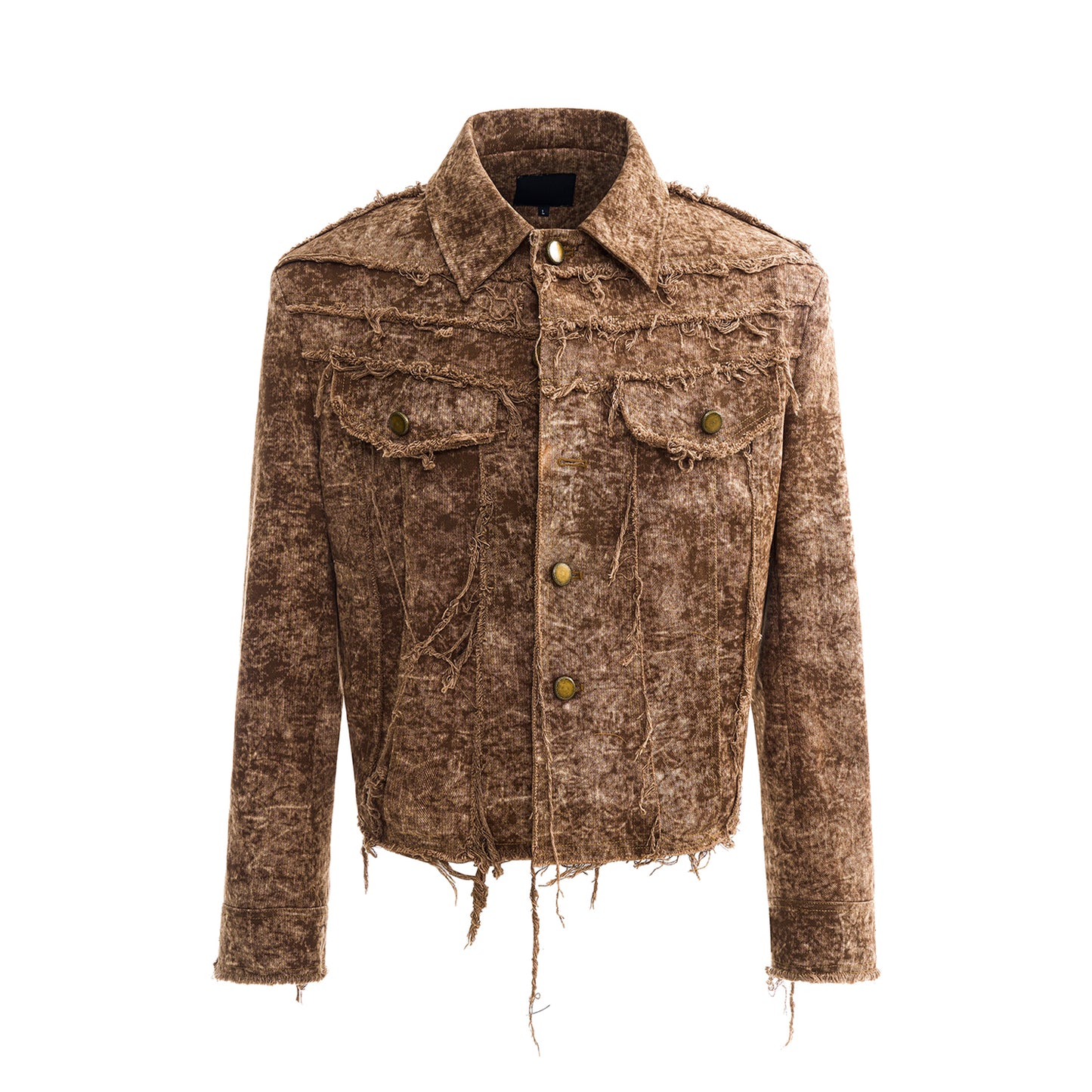 【24s Dec.】Desert Wasteland Style Raw Edged Denim Jacket ArtsKoreanMan