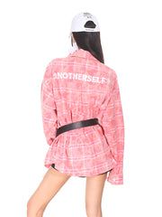 【24s Oct.】American Retro Plaid Loose Printed Lapel Jacket ArtsKoreanMan