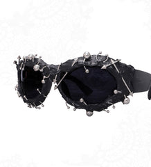 Punk Rivet Metal Color Frame Sunglasses