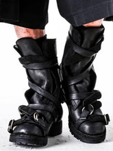 Dark Eetro Distressed Lace-up Martin Boots