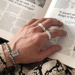 Hand Hammered Irregular Texture Ring