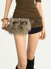 Retro Gypsy Rivet Plush Belt