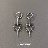 Thorn Hollow Heart Earrings