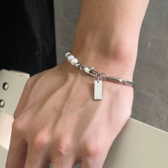 Vintage Pearl Titanium Steel Bracelet