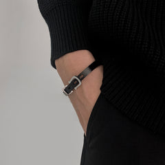 Titanium Steel Belt Buckle Bracelet