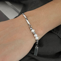 Vintage Pearl Titanium Steel Bracelet