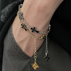 Mother-of-pearl Cross Bracelet