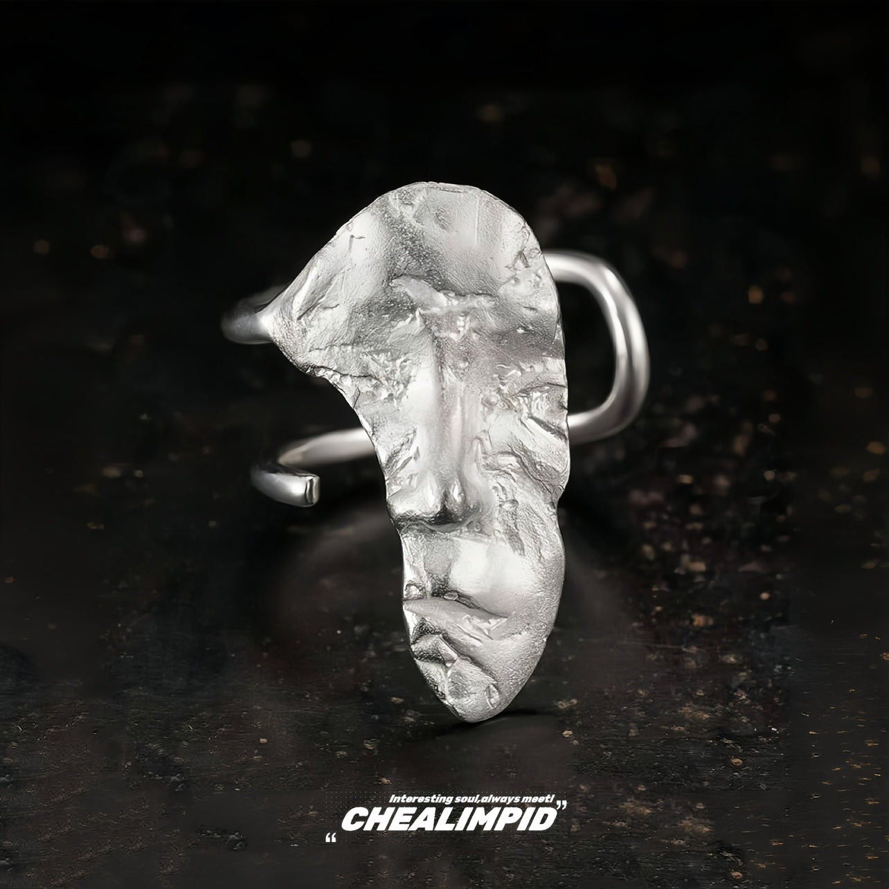 Simple Vintage Mask Face Ring ArtsKoreanMan