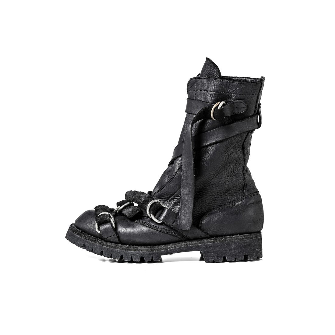 Dark Eetro Distressed Lace-up Martin Boots