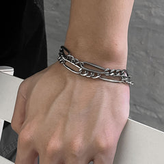 Spliced Knot Vintage Titanium Steel Bracelet