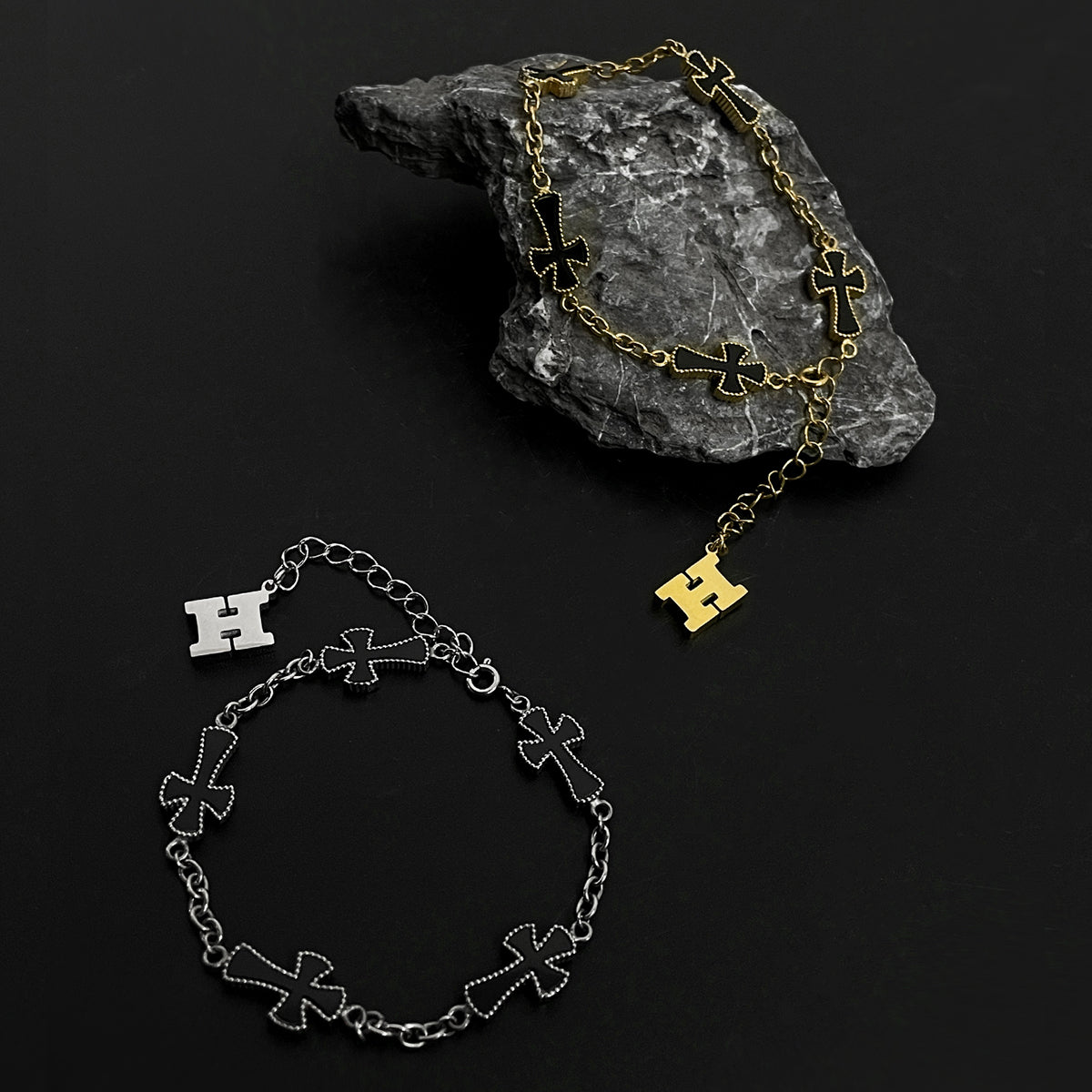 Mother-of-pearl Cross Bracelet