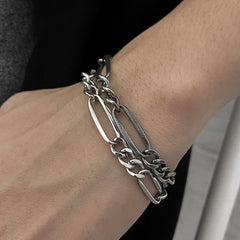 Spliced Knot Vintage Titanium Steel Bracelet