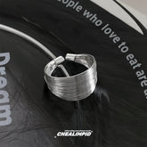 Minimalist Coil-wrapped Metallic Ring