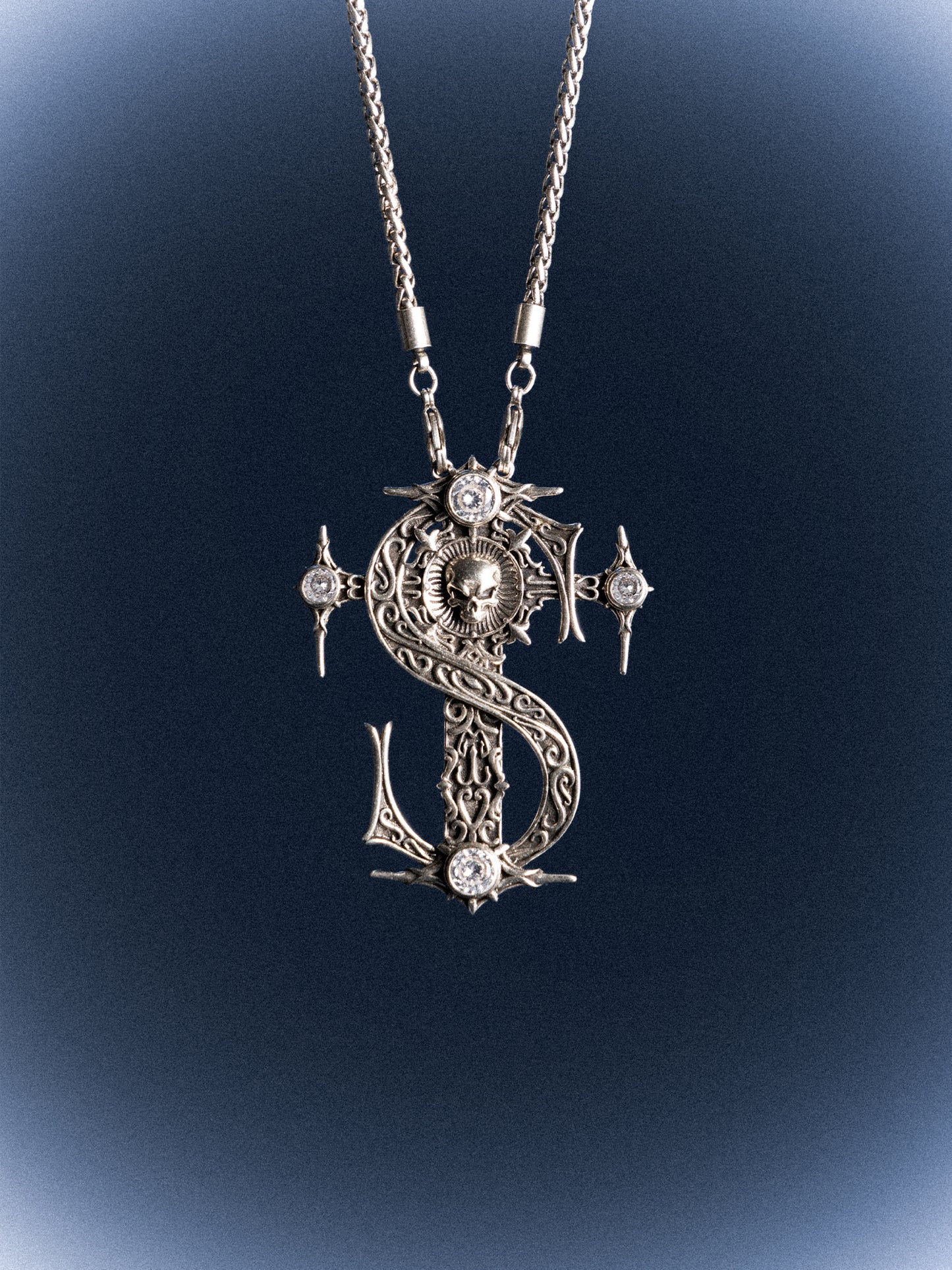 Medieval Skull Pendant Necklace