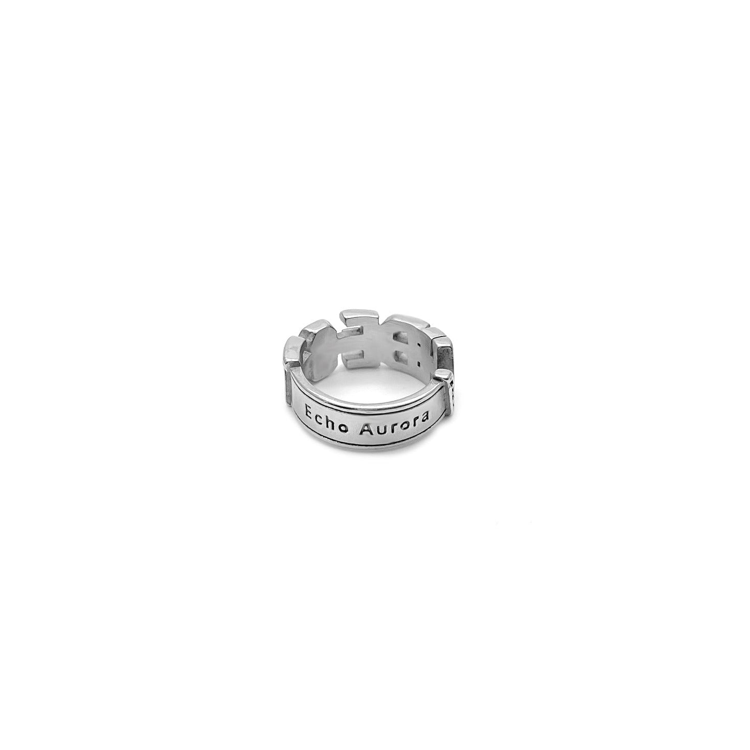 Titanium Steel Simple Hip Hop Letter Ring ArtsKoreanMan