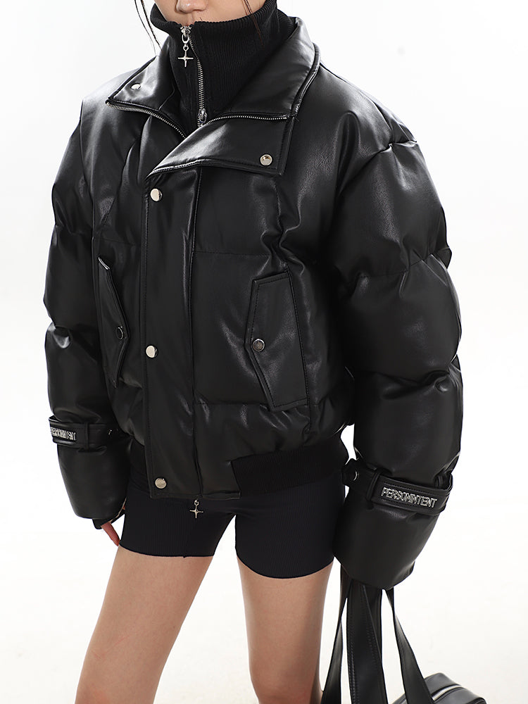 【24s Dec.】High-end Fake Two-piece Stand-collar Short Cotton Jacket ArtsKoreanMan