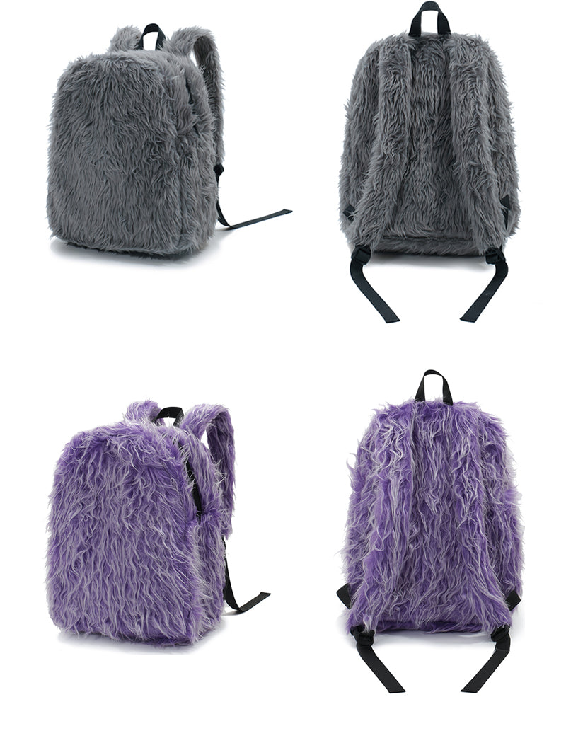 Plush Tassel Versatile Colorful Backpack