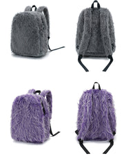 Plush Tassel Versatile Colorful Backpack