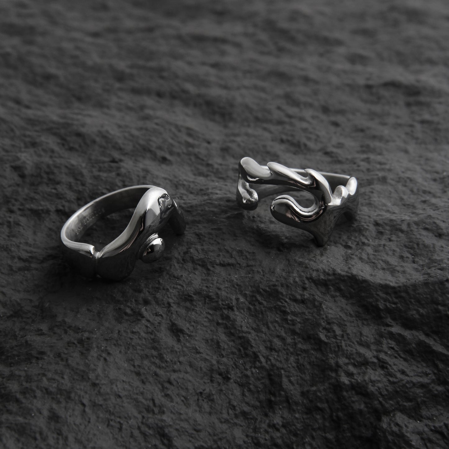 Liquid Lava Irregular Minimalist Ring