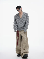 【25s Sep.】Pearl Embellished V-neck Sweater