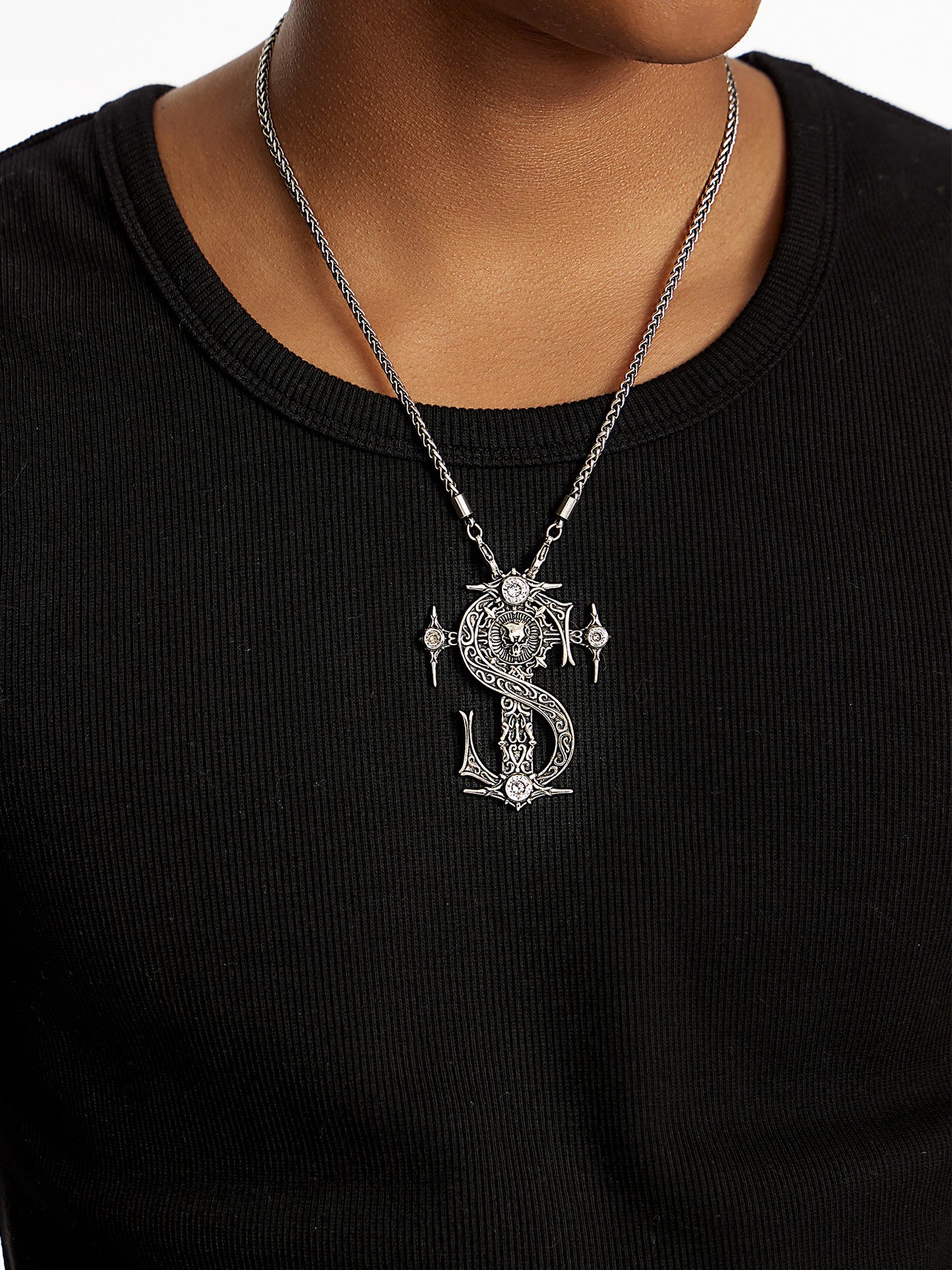 Medieval Skull Pendant Necklace