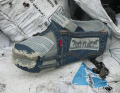 Washed Denim Patchwork Retro Vibe Slippers(Each one is unique)