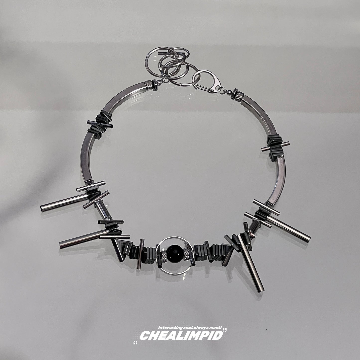 Mechanic Metal Irregular Necklace ArtsKoreanMan