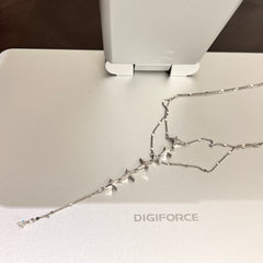 Fishbone Multi-layered Sparkling Star Necklace