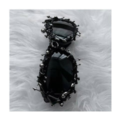 Punk Rivet Metal Color Frame Sunglasses