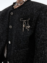 【24s Oct.】Chanel Style Shiny Texture Light Luxury Jacket ArtsKoreanMan