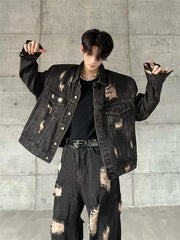 【24s Nov.】Washed Distressed Denim Jacket ArtsKoreanMan