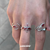 Irregular Blood Red Solution Ring