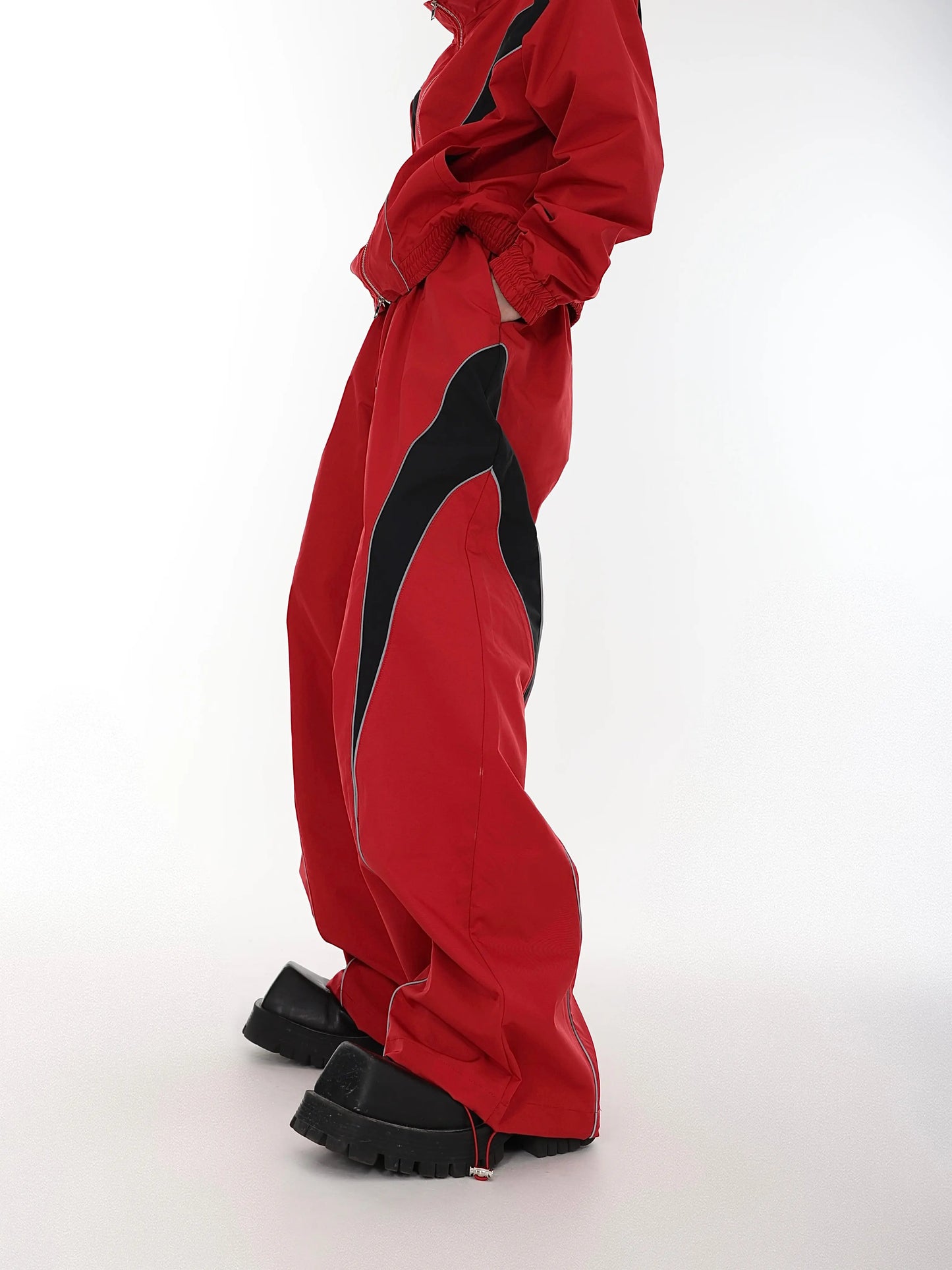 【23s August.】Reflective Stitching Jacket Sports Suit ArtsKoreanMan
