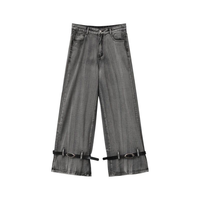 【24s Aug.】Heavy Distressed Belt-decorated Denim Suit ArtsKoreanMan