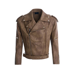 【24s Oct.】Deconstructed Blazer-collar Leather Biker Jacket ArtsKoreanMan