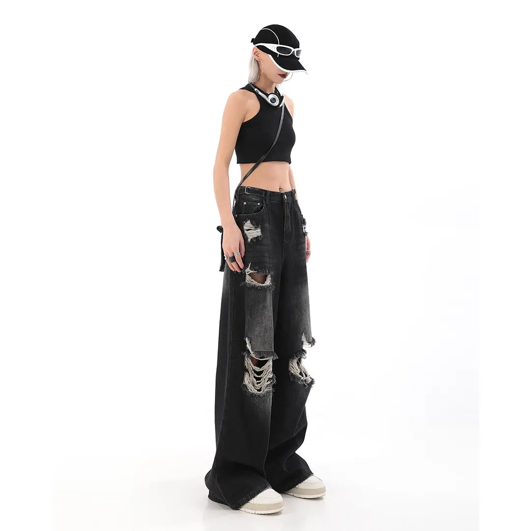 【23s July,】Loose Ripped Jeans ArtsKoreanMan