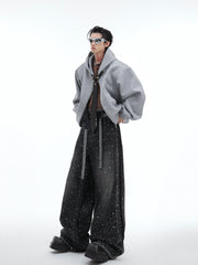 【24s Oct.】Rhinestone Detachable Tie Design Hoodie ArtsKoreanMan