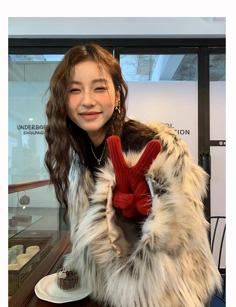 【24s Nov.】Leopard Plush Faux Fur Coat(Girls) ArtsKoreanMan