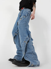 【25s Jun.】Metal Button Wide-leg Jeans