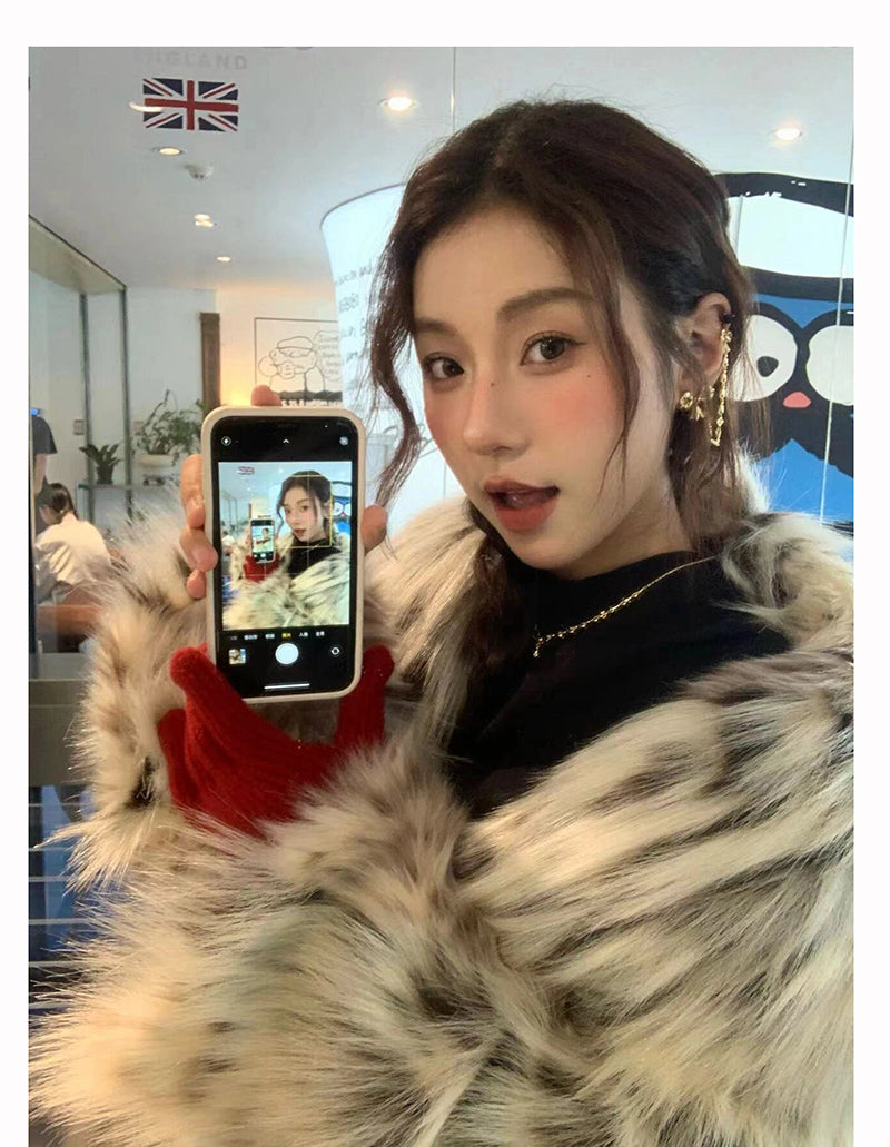 【24s Nov.】Leopard Plush Faux Fur Coat(Girls) ArtsKoreanMan