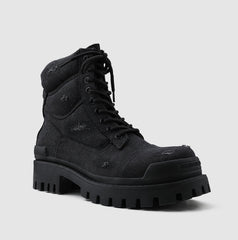 Retro Distressed Platform Martin Boots