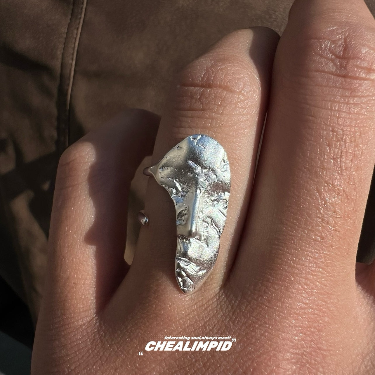 Simple Vintage Mask Face Ring ArtsKoreanMan