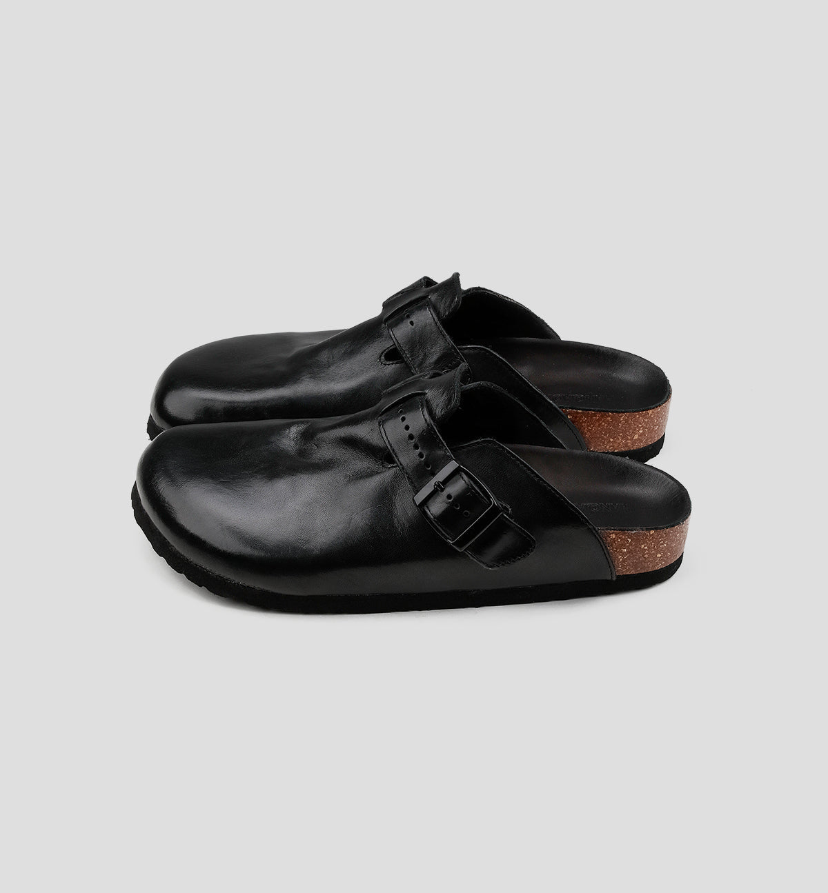 "Bullet Hole" Washed Horse Leather Birkenstock Slippers
