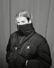 High Neck Asymmetrical Design Winter Coat ArtsKoreanMan