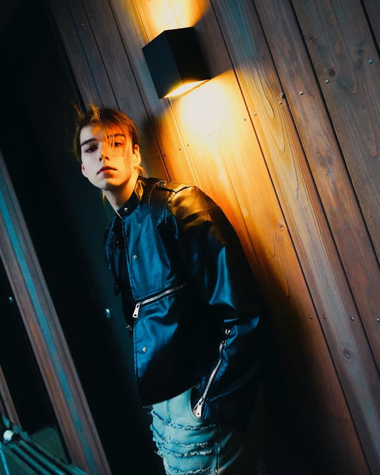 【23s Feb.】Zipped Surround PU Leather Jacket ArtsKoreanMan