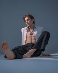 【23s November.】Deconstructed Split Pleated Baggy Trousers