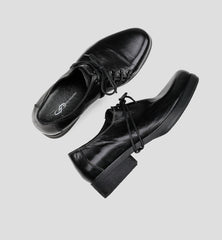 Deconstructed Lace-Up Derby Shoes