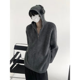 【23s November.】Half-zip Hooded Knitted Sweater ArtsKoreanMan