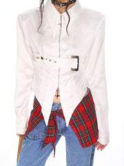 【24s Oct.】Hot Girl Metal Button Satin Shirt ArtsKoreanMan