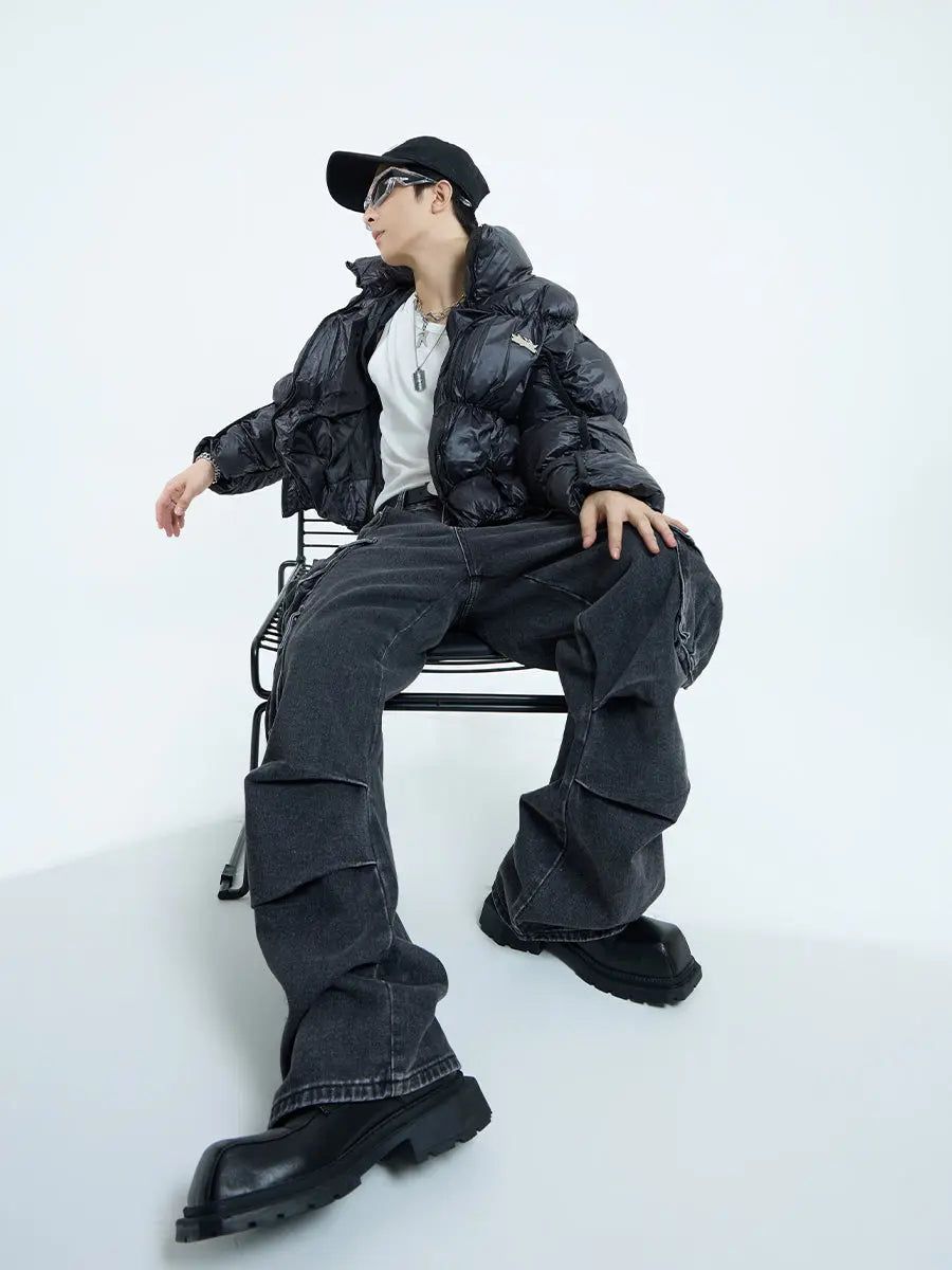 【23s September.】Irregular Pleat Stand Collar Cotton Jacket ArtsKoreanMan